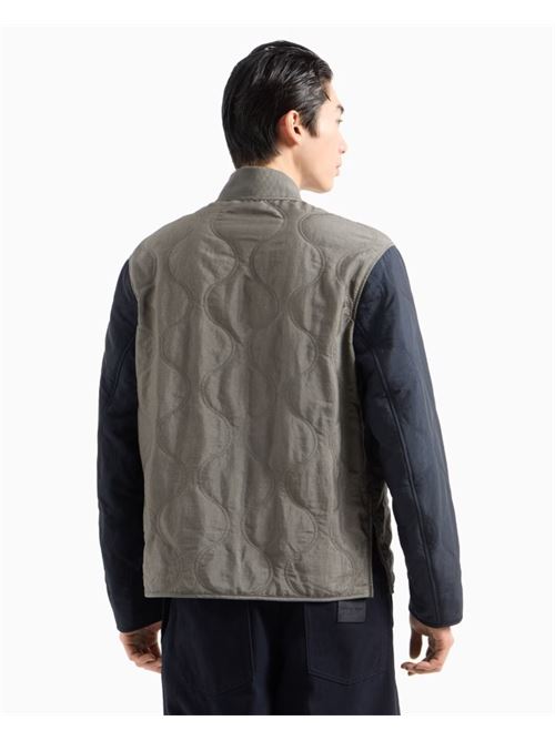 Two-tone quilted nylon jacket Emporio Armani | EM001163 AF13779.M7036